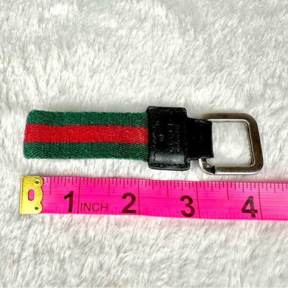 Gucci Sherry Line Red and Green Keychain Key Holder or Bag Charm - Picture 5 of 5